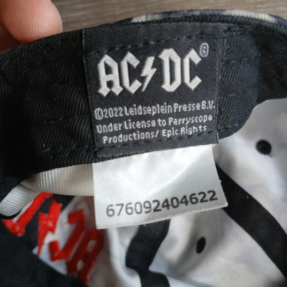 AC/DC Adjustable Baseball Cap Hat‎ H3 Headwear Black Tie-Dye HA - Picture 8 of 8